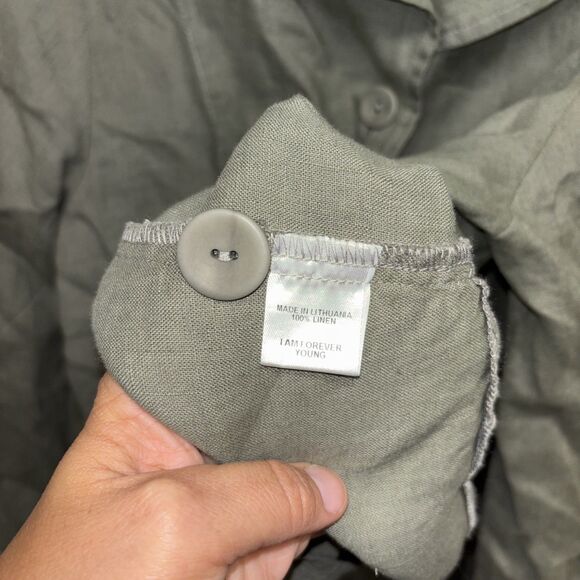 Womens Size S Flax Button Up Jacket And Pants Linen EUC - Picture 7 of 7